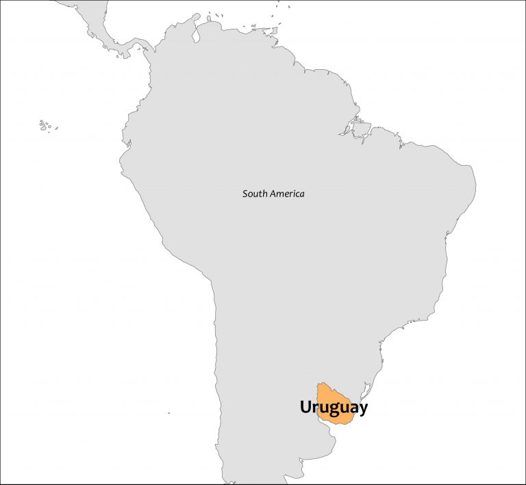 map of uruguay